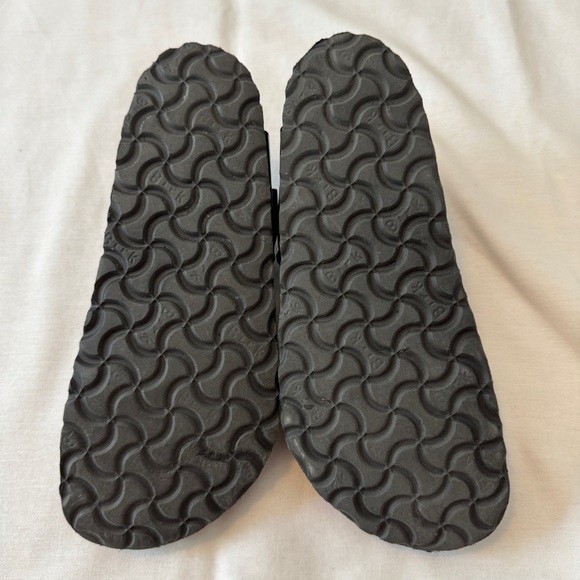 Birkenstock 5 Gizeh Birko Flor Black Patent Leather Thong Sandals Slides - Picture 9 of 9